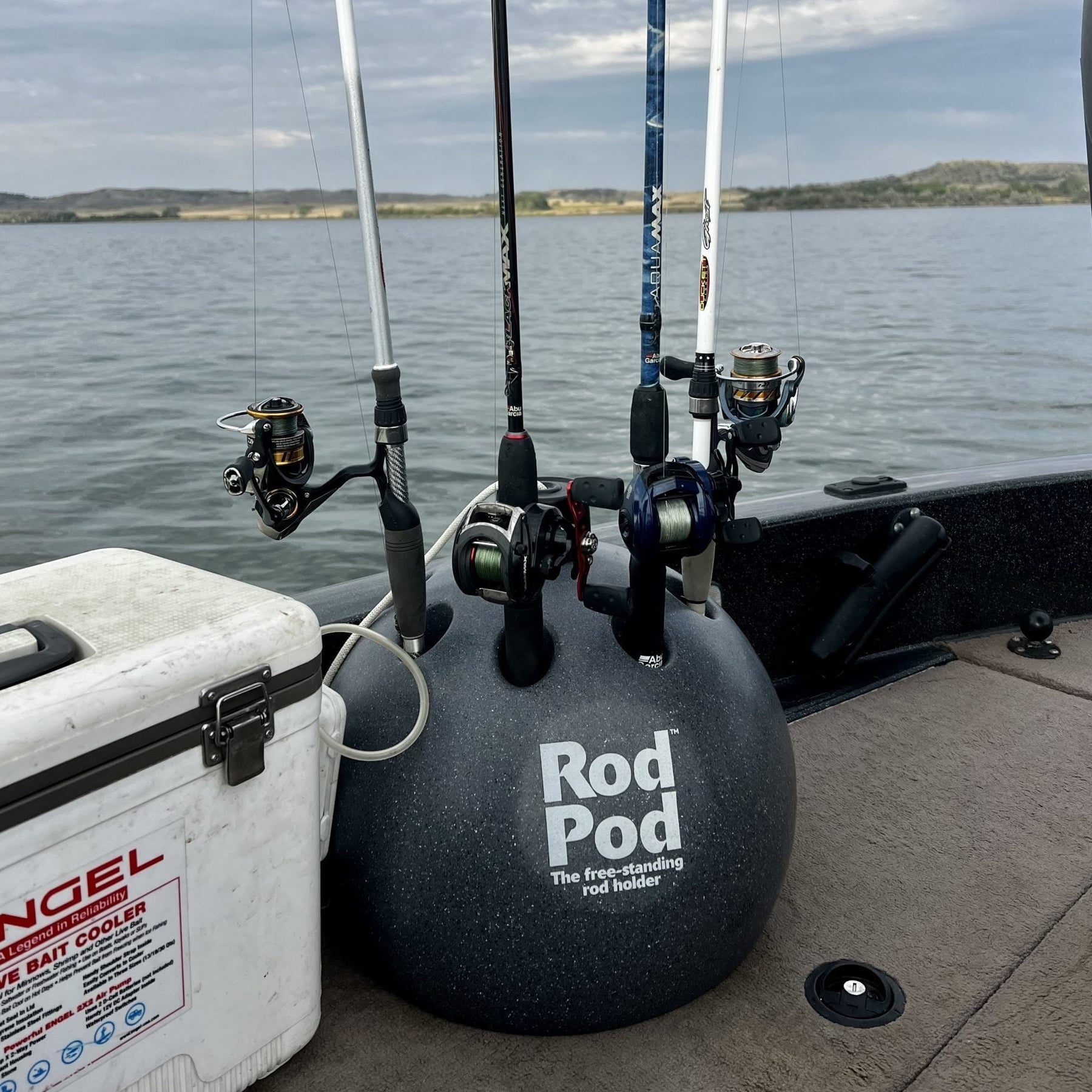 fishing rod holders for coolers Igloo down slot usable Ruff Land Rod Pod Fishing