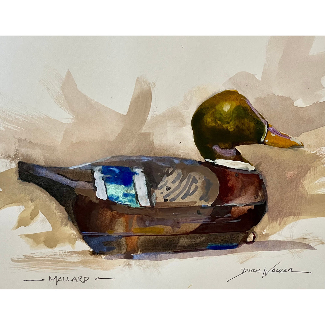 "Hand Carved Duck Decoys Mallard" Painting by Dirk Walker-Home/Giftware-Kevin's Fine Outdoor Gear & Apparel