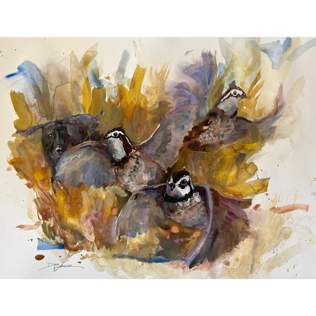 "Courage is Grace under Pressure Bobwhite Quail" Painting by Dirk Walker-Home/Giftware-Kevin's Fine Outdoor Gear & Apparel