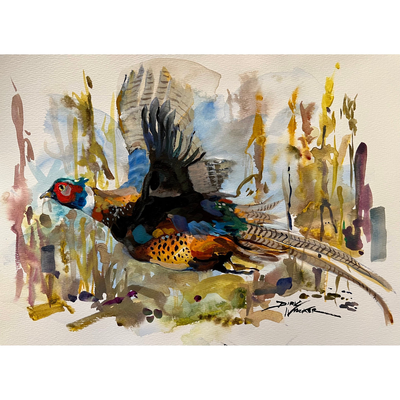 "Low Flying Pheasant" Painting by Dirk Walker-Home/Giftware-Kevin's Fine Outdoor Gear & Apparel