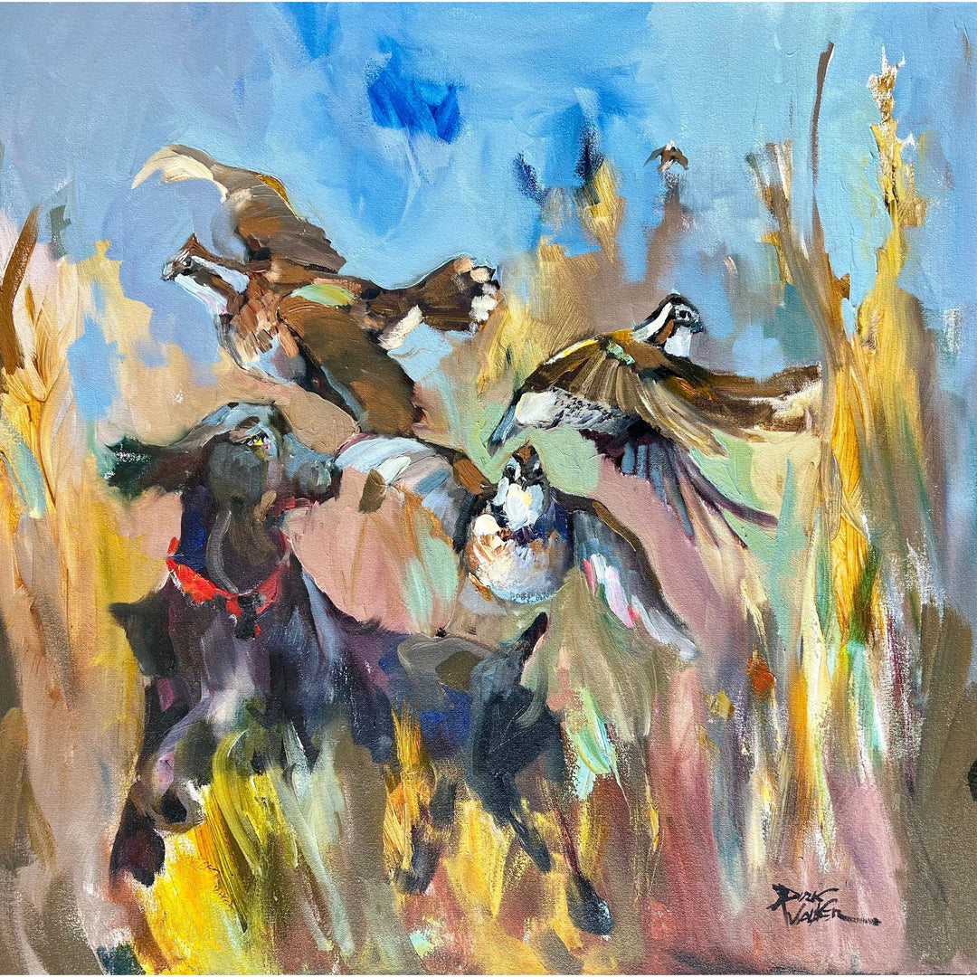 " Too Late-Bobwhite Quail & English Cocker " Painting by Dirk Walker-Home/Giftware-Kevin's Fine Outdoor Gear & Apparel