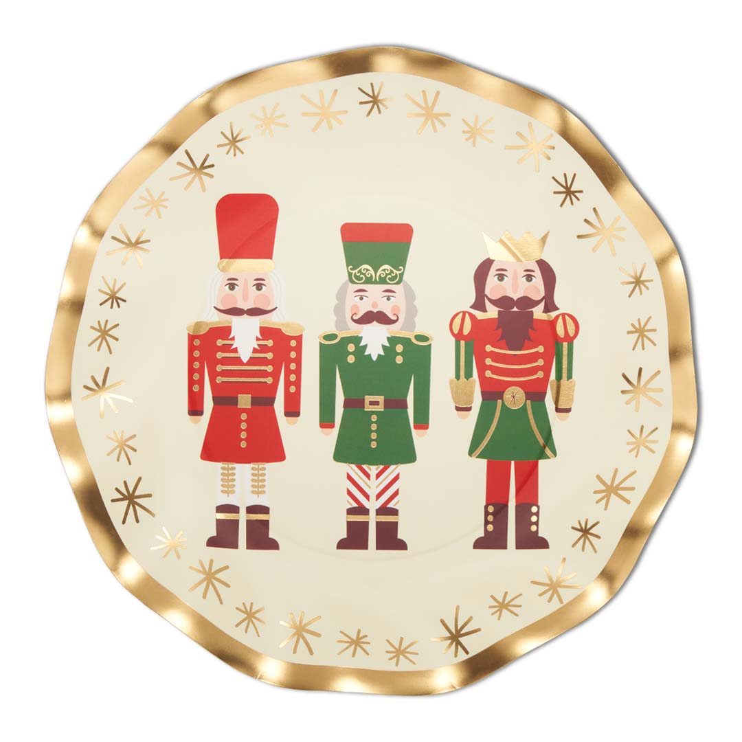 Sophistiplate Nutcracker Christmas Wavy Salad Plate-Home/Giftware-Kevin's Fine Outdoor Gear & Apparel