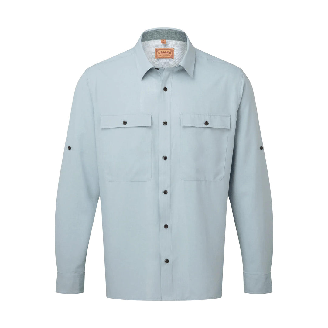 Schoffel Men's Findhorn Technical Fishing Shirt-Men's Clothing-Ice Grey-M-Kevin's Fine Outdoor Gear & Apparel