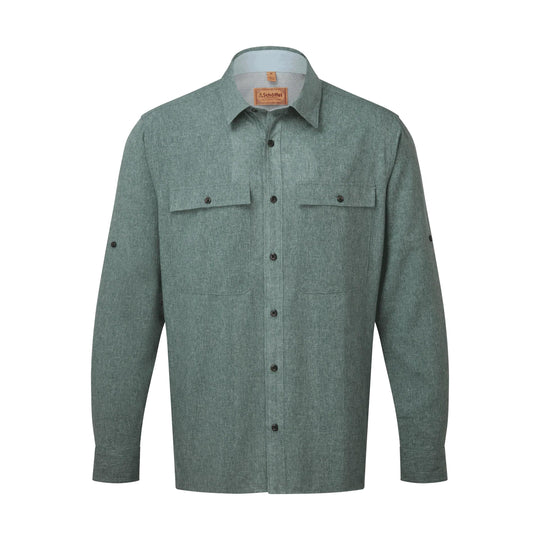 Schoffel Men's Findhorn Technical Fishing Shirt-Men's Clothing-Dark Olive Check-M-Kevin's Fine Outdoor Gear & Apparel