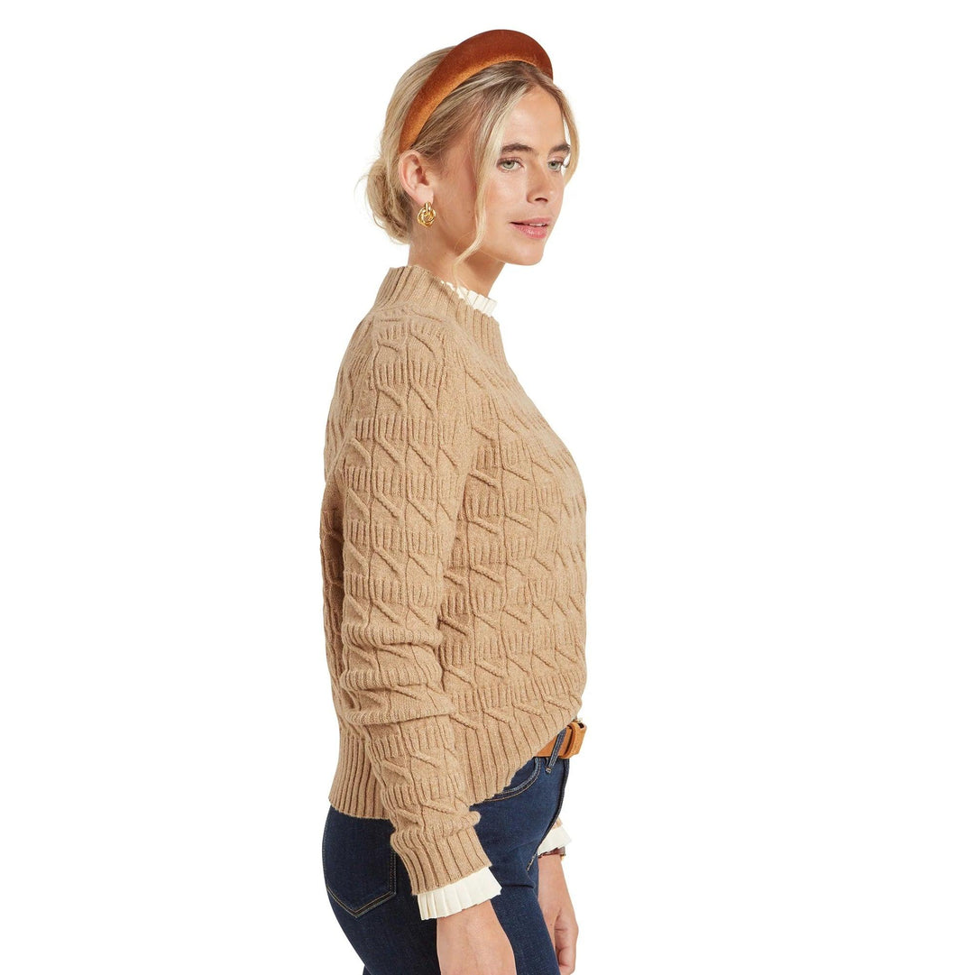 Schoffel Ladies Sandsend Cable Jumper-Women's Clothing-Kevin's Fine Outdoor Gear & Apparel