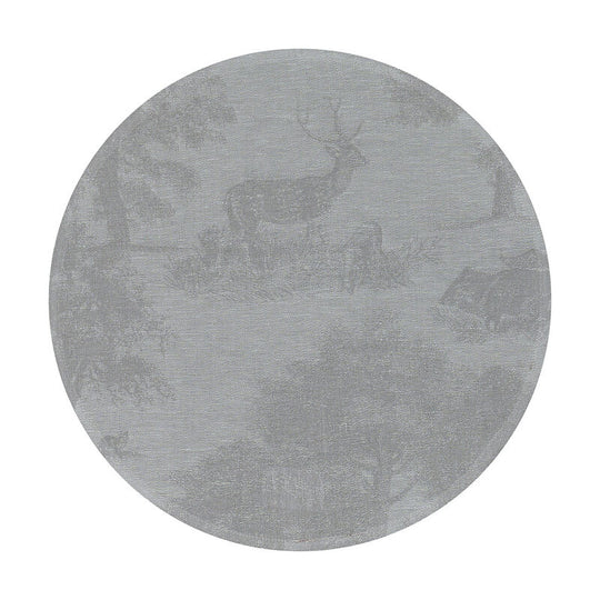 Souveraine European Linen Round Placemat-Home/Giftware-Silver-15"-Kevin's Fine Outdoor Gear & Apparel