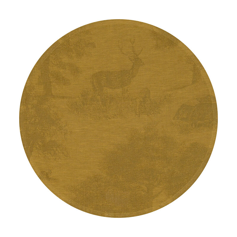 Souveraine European Linen Round Placemat-Home/Giftware-Gold-15"-Kevin's Fine Outdoor Gear & Apparel