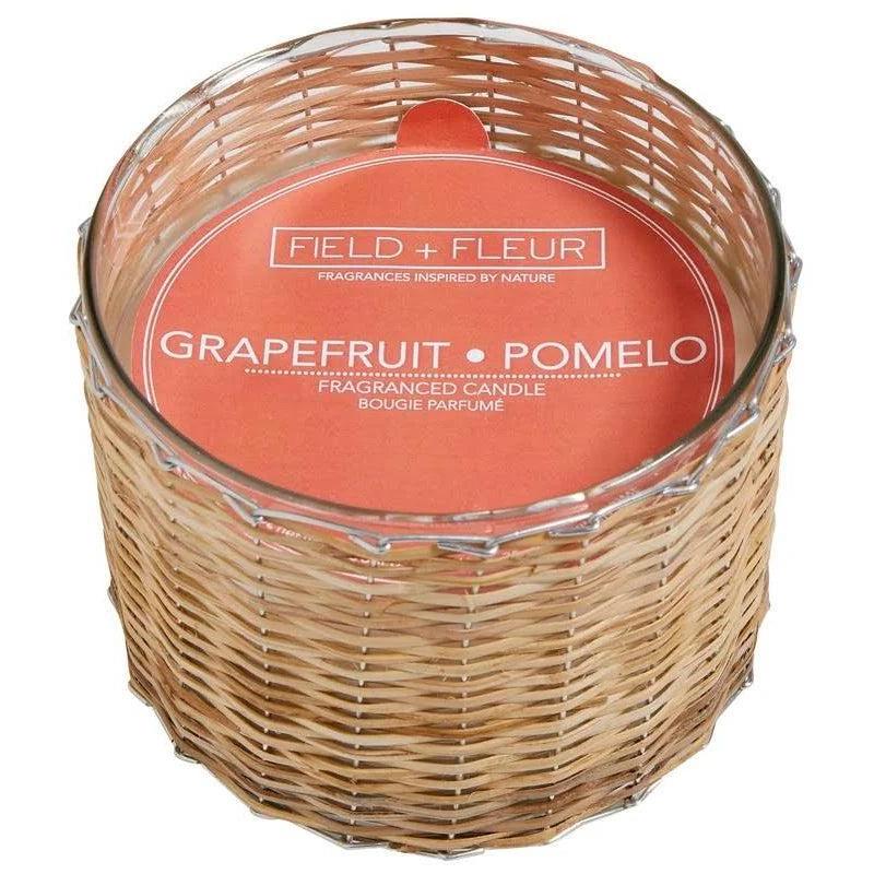 Hillhouse Naturals Field + Fleur 21 oz 3-Wick Handwoven Candle-Home/Giftware-Kevin's Fine Outdoor Gear & Apparel