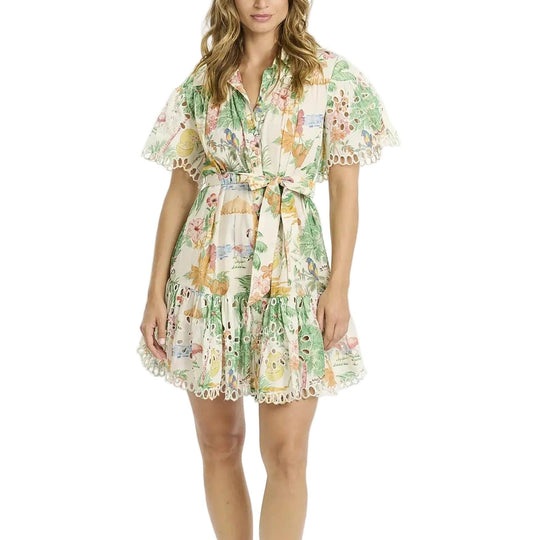 Miss June Alva Printed Short Dress-Women's Clothing-Multicolor-One Size-Kevin's Fine Outdoor Gear & Apparel