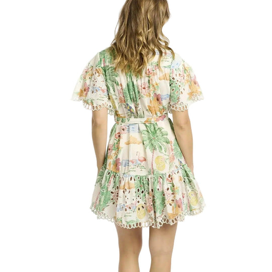 Miss June Alva Printed Short Dress-Women's Clothing-Kevin's Fine Outdoor Gear & Apparel