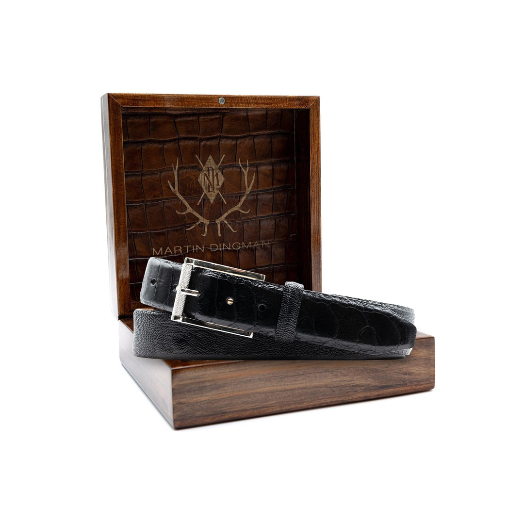 Martin Dingman South African Ostrich Leather Belt-Men's Accessories-Kevin's Fine Outdoor Gear & Apparel