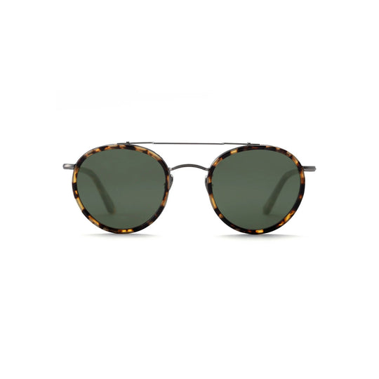 Krewe "Porter" Sunglasses-Sunglasses-Matte Gunmetal Titanium + Bengal-Dark Green (P)-Kevin's Fine Outdoor Gear & Apparel