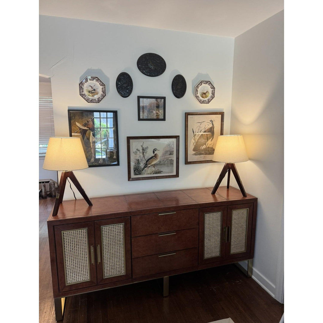 Zoe Leather Entertainment Console-Home/Giftware-Kevin's Fine Outdoor Gear & Apparel