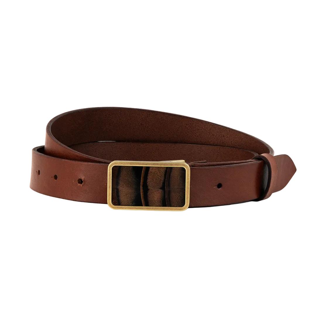 Brackish Trippin Tipsey Turkey Feathers Brown Belt-Women's Accessories-30-Kevin's Fine Outdoor Gear & Apparel
