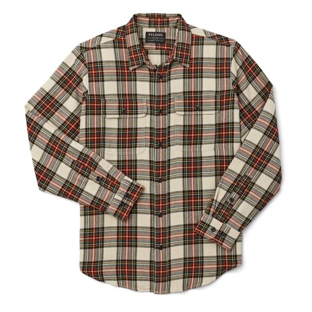 Filson Men's Scout Shirt-Men's Clothing-Stone Tartan Plaid-S-Kevin's Fine Outdoor Gear & Apparel