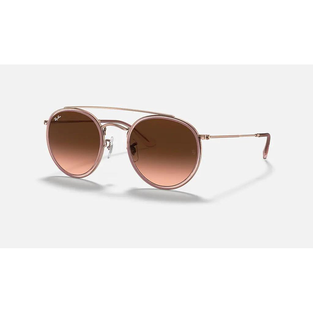 Ray Ban 0RB3647 Round Double Ridge Sunglasses-SUNGLASSES-PINK-BROWN GRADIENT-Kevin's Fine Outdoor Gear & Apparel
