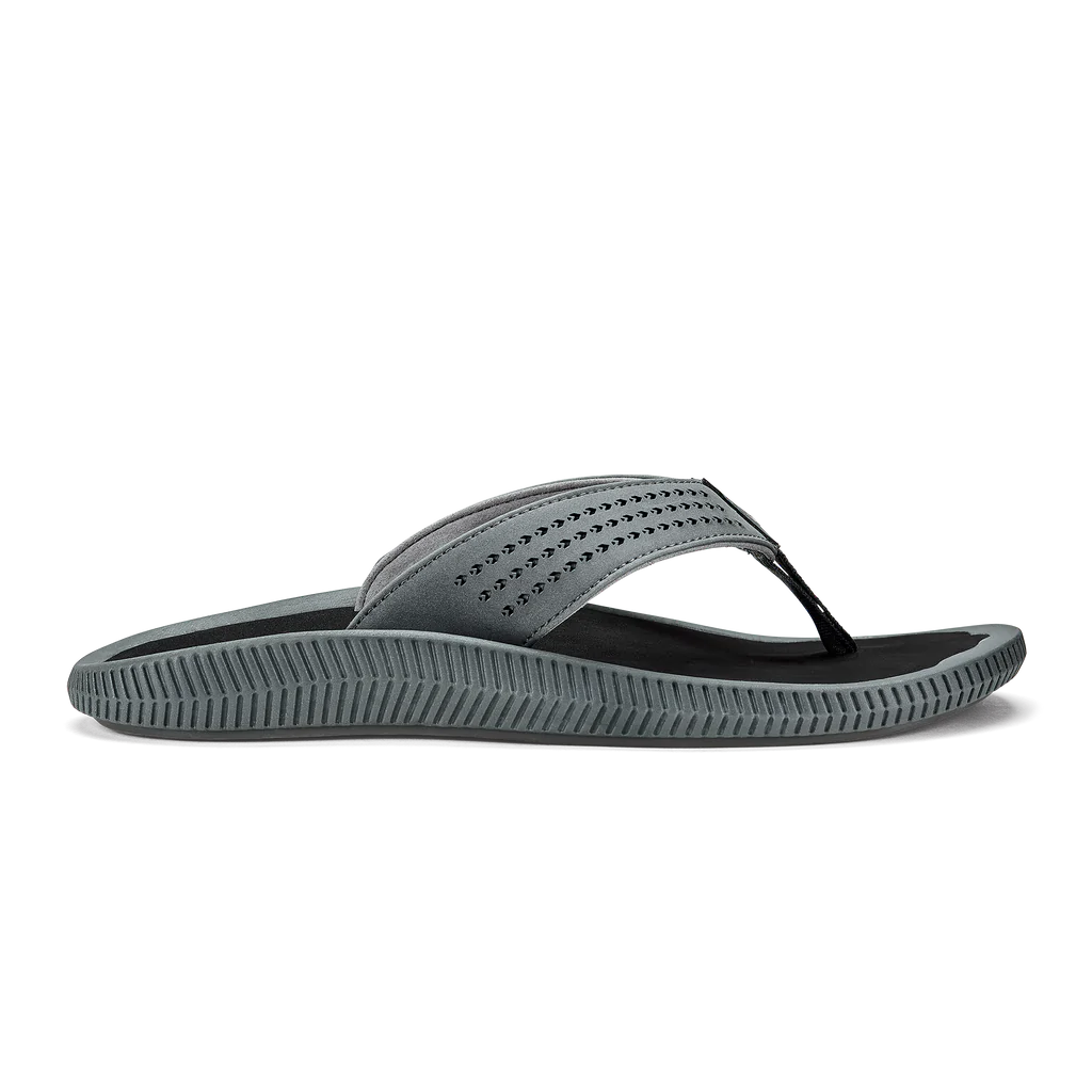 Olukai Men's Ulele Sandal-Footwear-Dark Shadow/Black-9-Kevin's Fine Outdoor Gear & Apparel