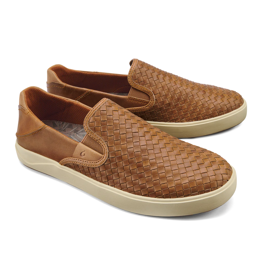 Olukai Men's Lae‘ahi Lauhala Leather Slip-On Shoes-Men's Shoes-Kevin's Fine Outdoor Gear & Apparel