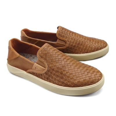 Olukai Men's Lae‘ahi Lauhala Leather Slip-On Shoes-Men's Shoes-Kevin's Fine Outdoor Gear & Apparel
