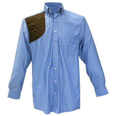 Kevin's Performance Blue/Aqua Gingham Long Sleeve Right Hand Shooting Shirt-MENS CLOTHING-Kevin's Fine Outdoor Gear & Apparel
