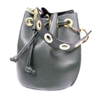 Italian Made Bucket Bag-Women's Accessories-DARK GREEN-Kevin's Fine Outdoor Gear & Apparel