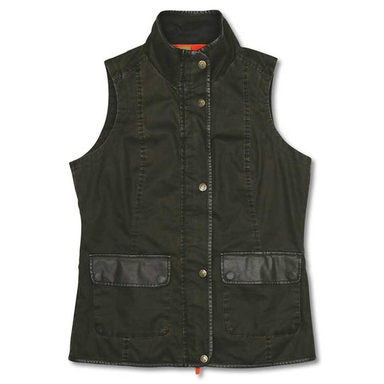 Kevin's Huntress Washable Waxed Vest-Women's Clothing-OLIVE-2XL-Kevin's Fine Outdoor Gear & Apparel