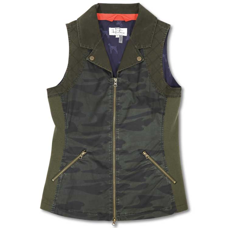 Kevin's Huntress Vintage Camo Washable Waxed Vest-Women's Clothing-Kevin's Fine Outdoor Gear & Apparel