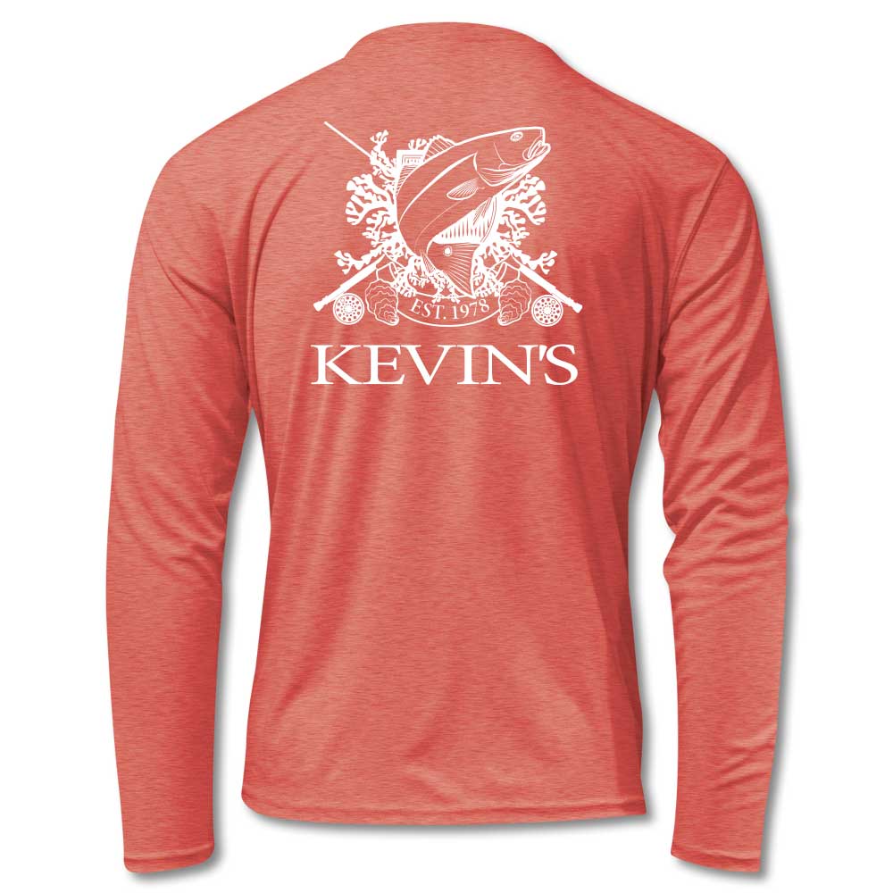 Kevin's Fish Crest Long Sleeve Performance T-Shirt-T-Shirts-Bubblegum-S-Kevin's Fine Outdoor Gear & Apparel