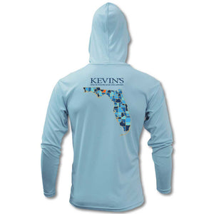 Kevin's Water Camo Florida Xtreme Tek Long Sleeve Hoodie-MENS CLOTHING-Ice Blue-S-Kevin's Fine Outdoor Gear & Apparel
