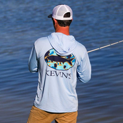 Kevin's Camo Tarpon Xtreme Tek Long Sleeve Hoodie-MENS CLOTHING-Kevin's Fine Outdoor Gear & Apparel