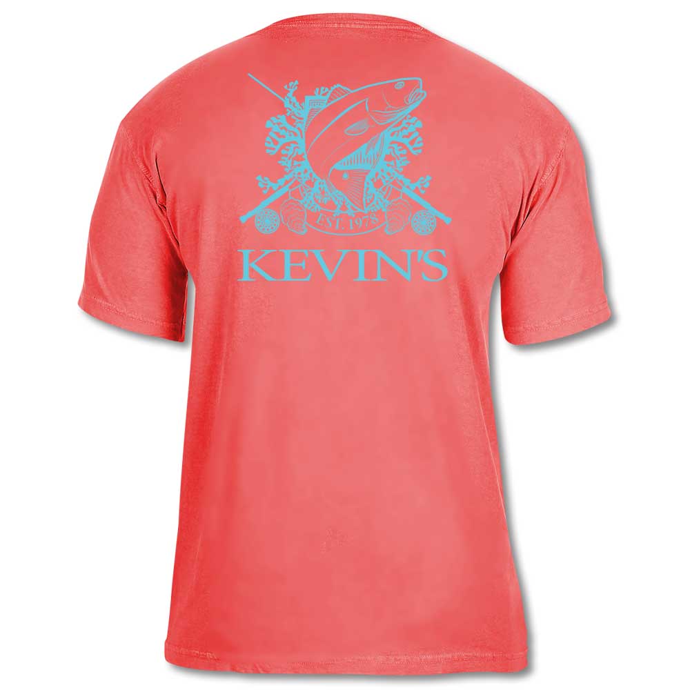 Kevin's Fish Crest Short Sleeve T-Shirt-T-Shirts-Guava-S-Kevin's Fine Outdoor Gear & Apparel