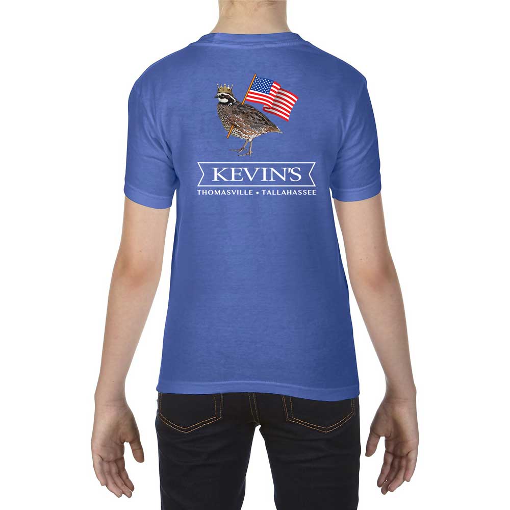 Kevin's Kids Patriotic Bob Short Sleeve T-Shirt-T-shirt-XS-FLO BLUE-Kevin's Fine Outdoor Gear & Apparel