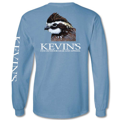 Kevin's Quail Head Long Sleeve T-Shirt-T-Shirts-BLUE-S-Kevin's Fine Outdoor Gear & Apparel