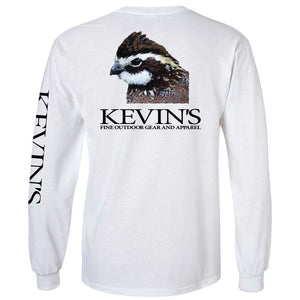 Kevin's Quail Head Long Sleeve T-Shirt-T-Shirts-WHITE-S-Kevin's Fine Outdoor Gear & Apparel