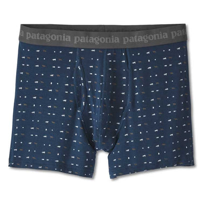 Patagonia Men's Essential Boxer Briefs - 3"-MENS CLOTHING-PATAGONIA, INC.-Tiger Micro: Stone Blue-S-Kevin's Fine Outdoor Gear & Apparel