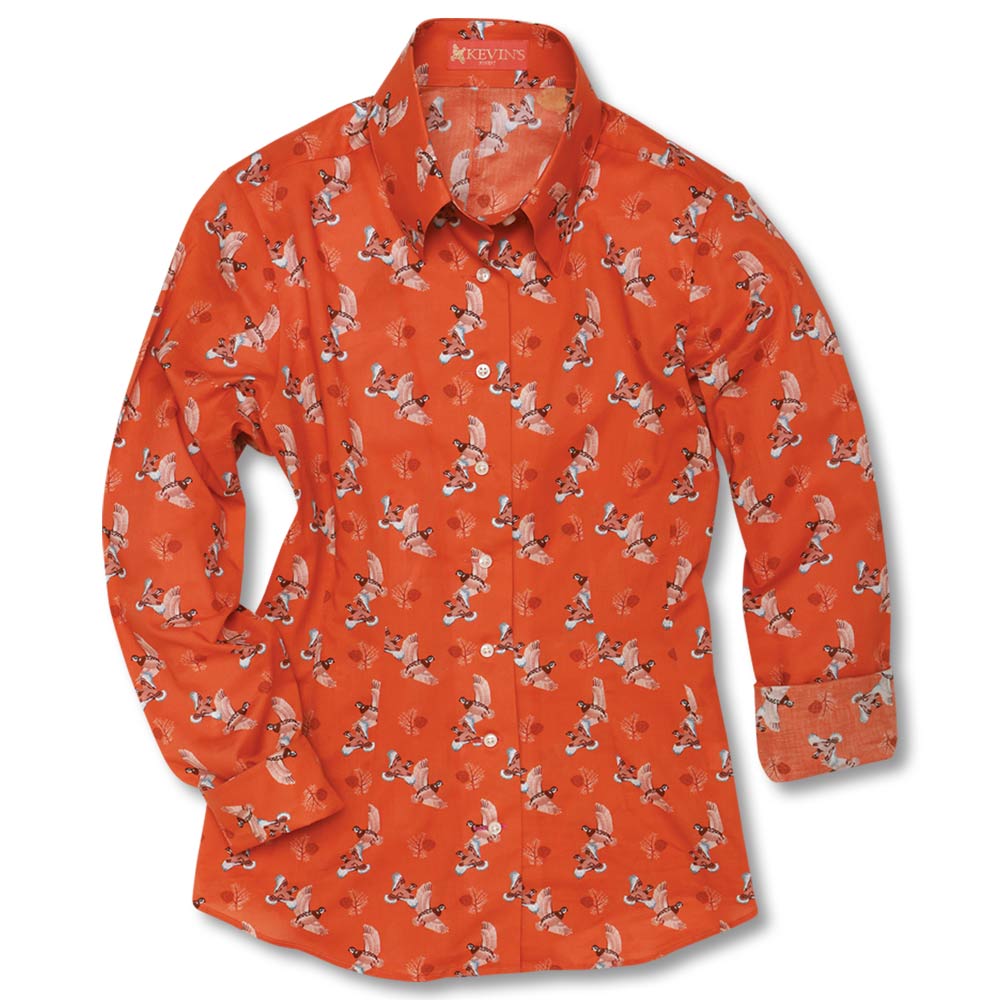 Kevin's Huntress Quail Printed Shirt-WOMENS CLOTHING-FIELD POPPY-XXL-Kevin's Fine Outdoor Gear & Apparel