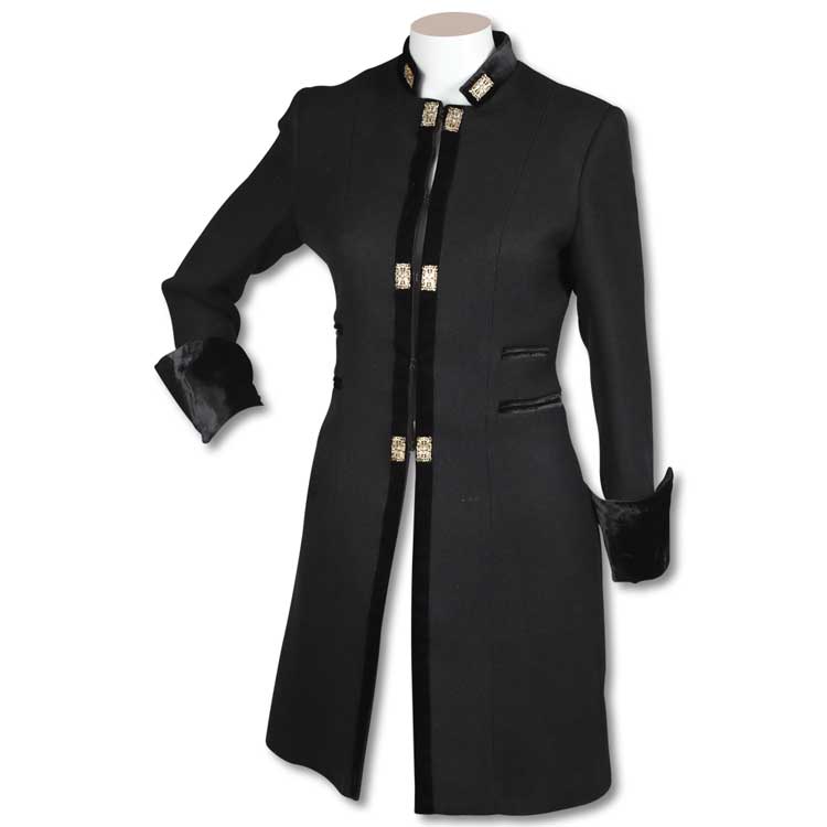 T.Ba Ladies Medallions Short Coat-WOMENS CLOTHING-T.ba-BLACK-42-Kevin's Fine Outdoor Gear & Apparel