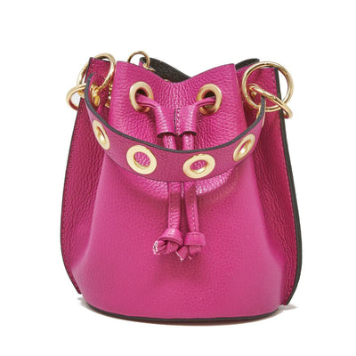 Italian Made Mini Bucket Bag-Women's Accessories-HOT PINK LEATHER-ONE SIZE-Kevin's Fine Outdoor Gear & Apparel