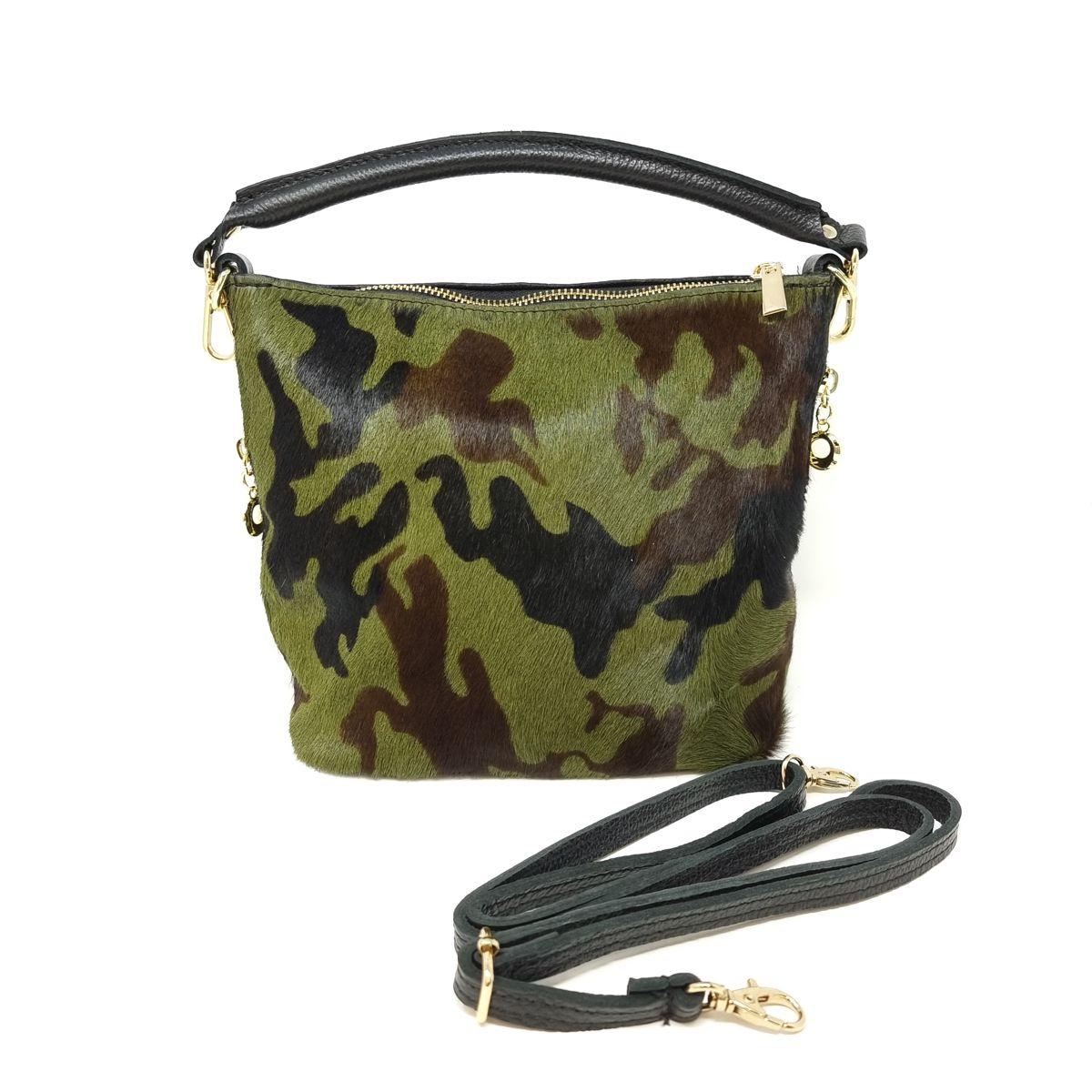 Kevin's Ladies Mid Size Calf Hair Leather Hand Bag-Women's Accessories-Camo-Kevin's Fine Outdoor Gear & Apparel