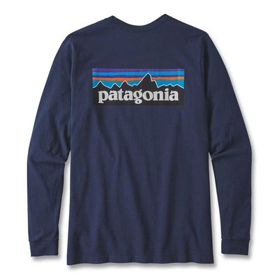 Patagonia Men's Long Sleeve P-6 Logo Responsibili-Tee T-Shirt-MENS CLOTHING-CLASSIC NAVY-M-Kevin's Fine Outdoor Gear & Apparel