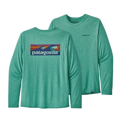 Patagonia Men's Long Sleeve Cap Cool Daily Graphic Shirt-T-Shirts-PATAGONIA, INC.-Beryl Green-S-Kevin's Fine Outdoor Gear & Apparel