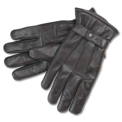 Barbour Burnished Leather Thinsulate Gloves-Men's Accessories-Dark Brown-S-Kevin's Fine Outdoor Gear & Apparel