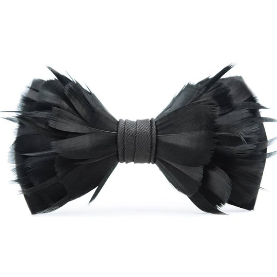 Brackish Rice Black Goose Feather Bowtie-MENS CLOTHING-Brackish-Kevin's Fine Outdoor Gear & Apparel