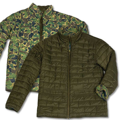 Kevin's Reversible Vintage Camo Quilted Puffer Jacket-MENS CLOTHING-OLIVE CAMO-S-Kevin's Fine Outdoor Gear & Apparel
