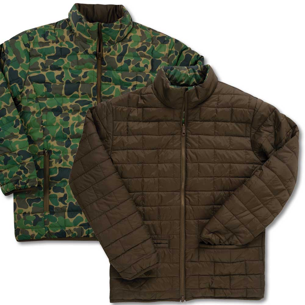 Kevin's Reversible Vintage Camo Quilted Puffer Jacket-MENS CLOTHING-Green Vintage Camo/Olive-S-Kevin's Fine Outdoor Gear & Apparel