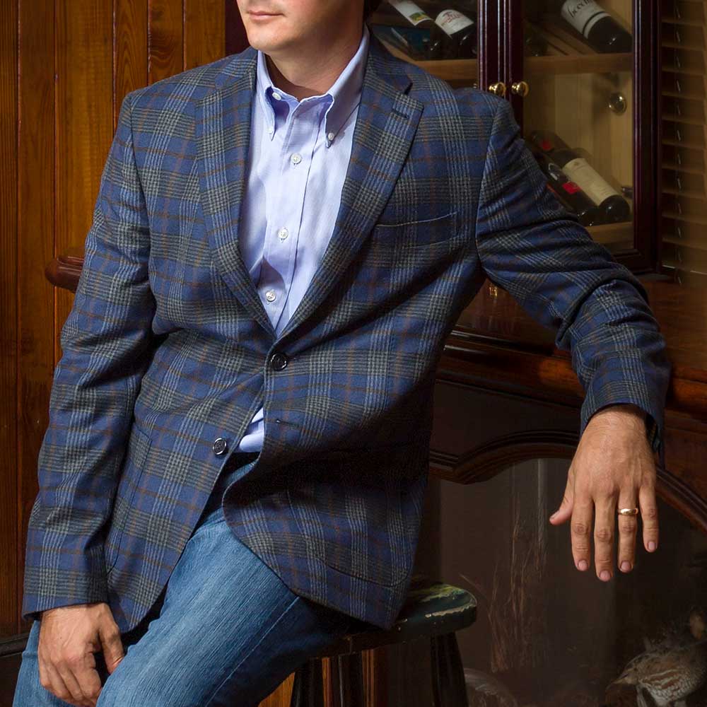 Kevin's Royal Plaid Soft Sport Coat-MENS CLOTHING-Triluxe Apparel Group, Inc-Kevin's Fine Outdoor Gear & Apparel