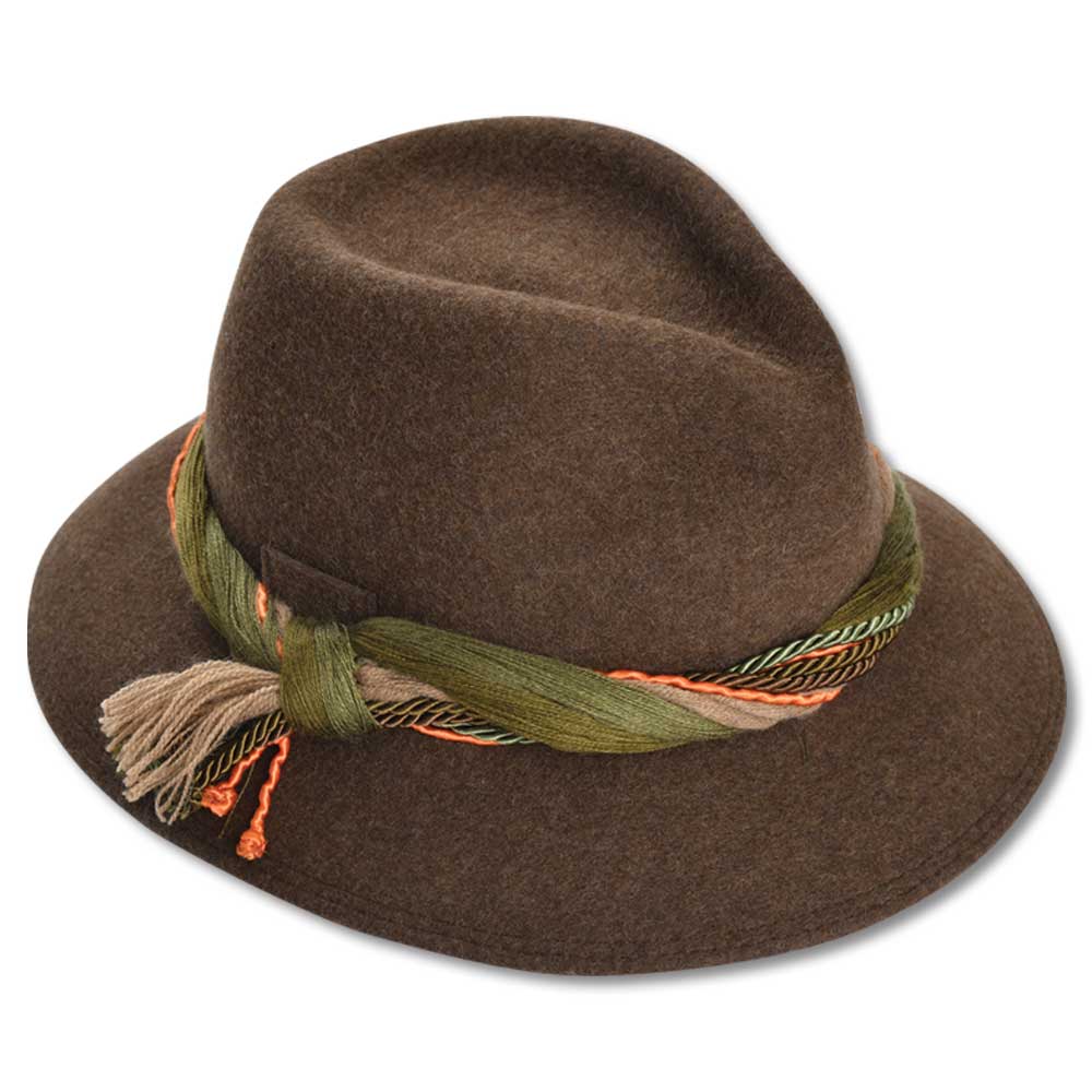 Kevin's Ladies Wool Felt Fedora-WOMENS CLOTHING-OLIVE-56-Kevin's Fine Outdoor Gear & Apparel