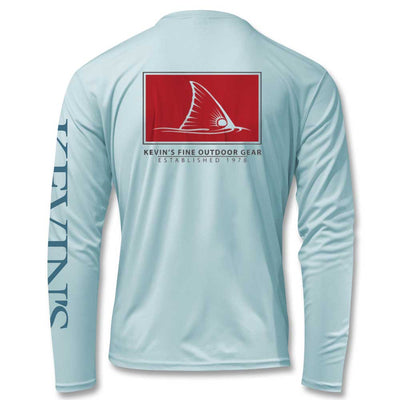 Kevin's Long Sleeve Performance T-Shirt - Red Fish-T-Shirts-Vapor Apparel-ARCTIC BLUE-S-Kevin's Fine Outdoor Gear & Apparel