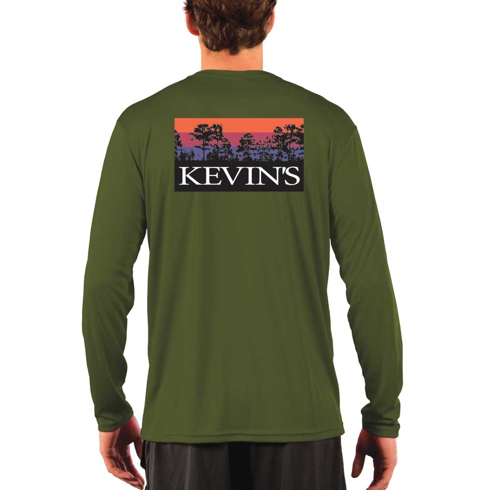 Kevin's Pines Logo Performance Long Sleeve T-Shirt-Men's Clothing-Green-S-Kevin's Fine Outdoor Gear & Apparel
