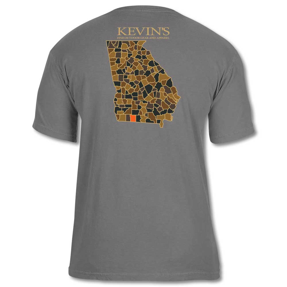 Kevin's Vintage Camo Georgia Map Short Sleeve T-Shirt-T-Shirts-Concrete Grey-S-Kevin's Fine Outdoor Gear & Apparel